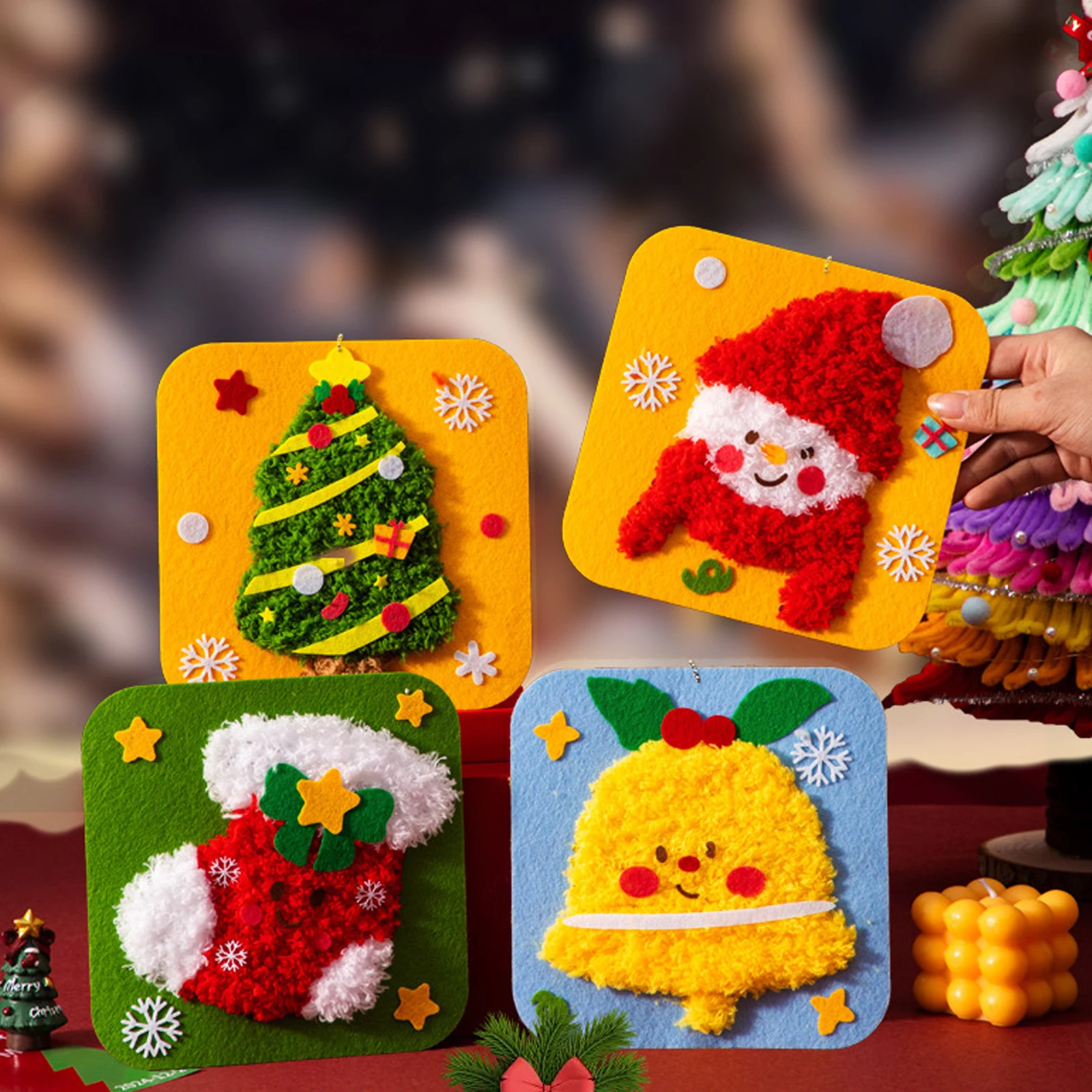 

Lovely Animal Embroidery Doll Set with Pattern Home Decoration Needlework Kit Multi-Purpose Gifts for Family Friends Colleagues