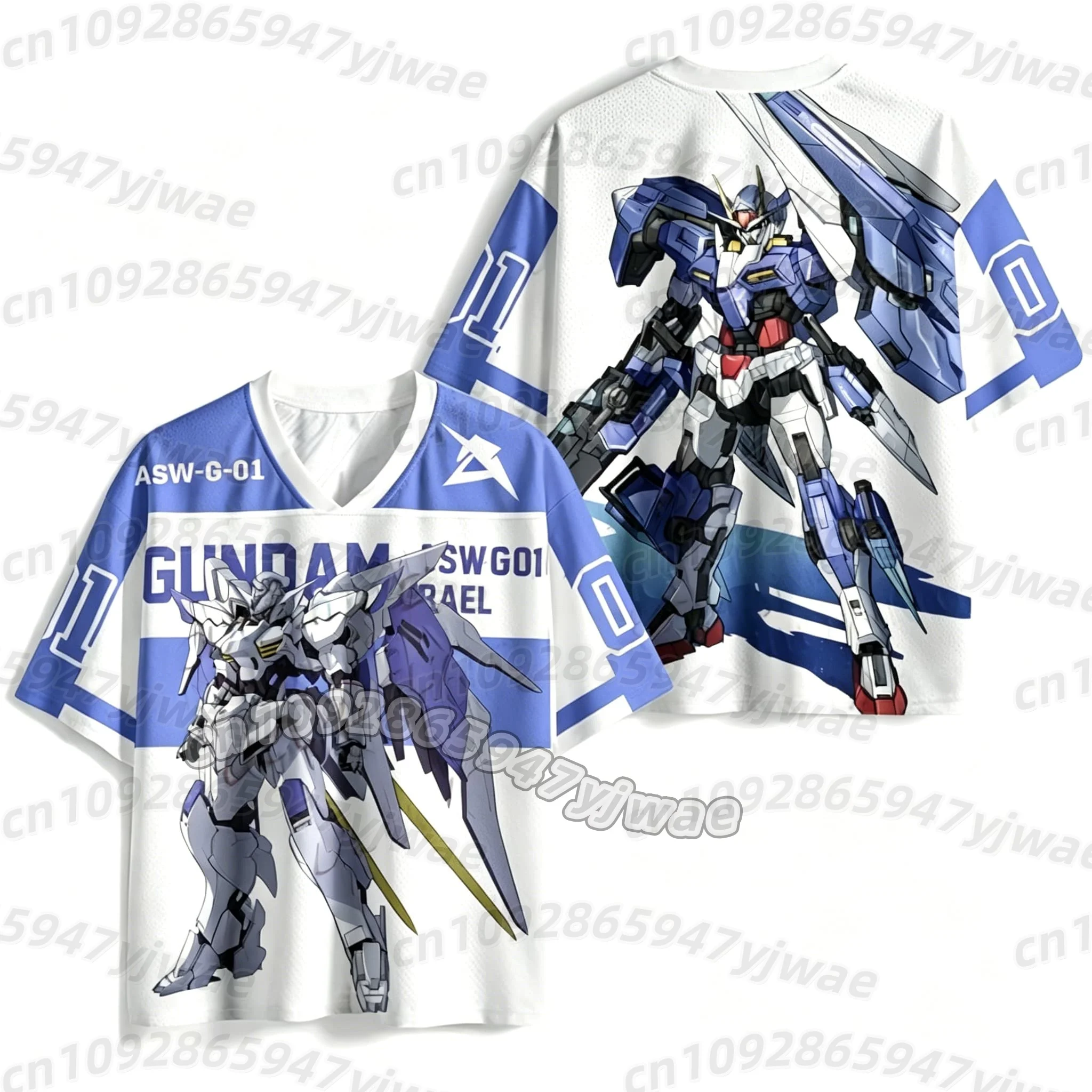 summer 2026 men Japan Anime Gundam Jersey Summer Men's Women's Soccer Shirt Casual Sports women men  T-Shirt view 5