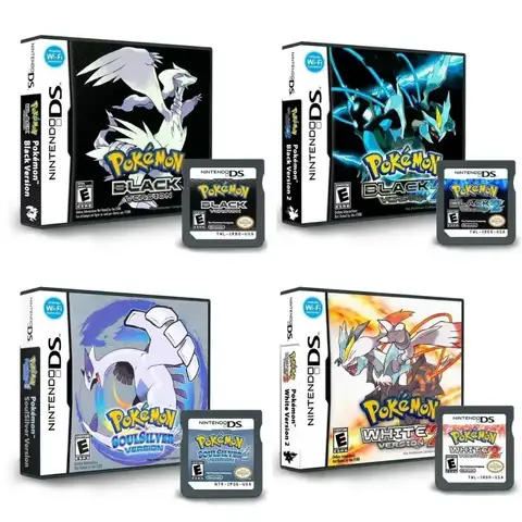 NDS Game Card Pokemon Series Card Pokemon Black 2 Pokemon White 2 USA Version (R4 Card Version) For NDSL 2DS 3DS