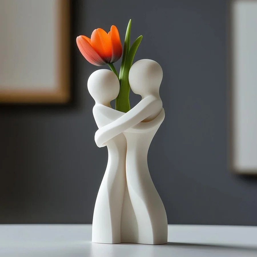 

1 Piece Heart-Shaped Hug Vase - Unique Heart-Shaped Design Home Decoration, Valentine's Day/Wedding/Anniversary Gift