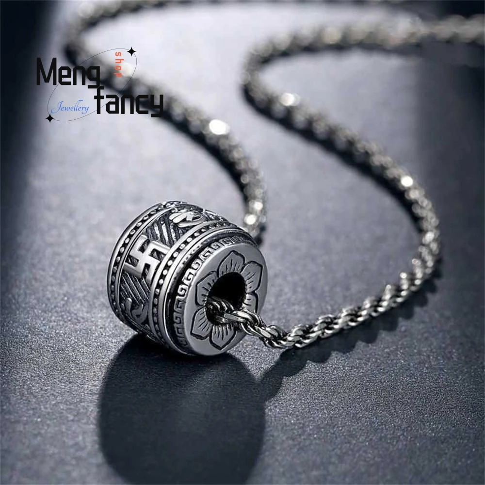 

Good Luck Pearl Pendant, Six-character Mantra Necklace Retro Accessory Fashion Exquisite Jewelry Elegant Popular Fashion Jewelry