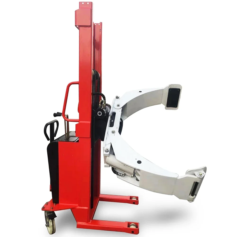 2T Electric Forklift Paper Roll Clamp Stacker used to bring paper roll reel to shaft Clamping and rotating stacker truck