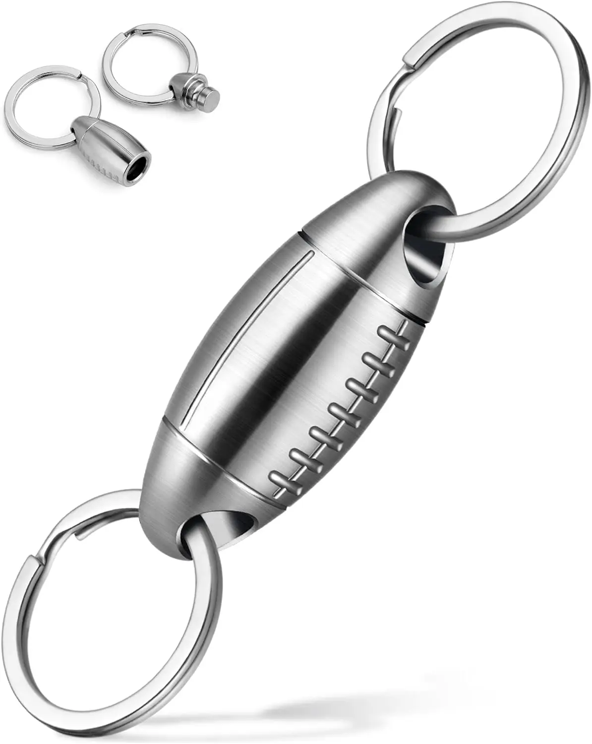 TISUR Titanium Quick Release Keychain for Men,Pull Apart Detachable Keychain,Mini Keychain, Heavy Duty Keychain, 360 ° Rotation