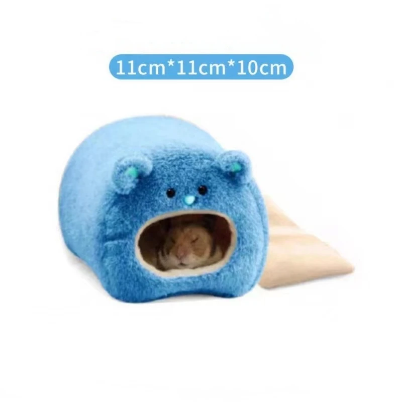 Hamster Soft Warm Bed Rat Hammock Pig Squirrel Winter Pet Toy Hamster Cage House Hanging Nest+Mat House Bed Animal Mice Rat Nest