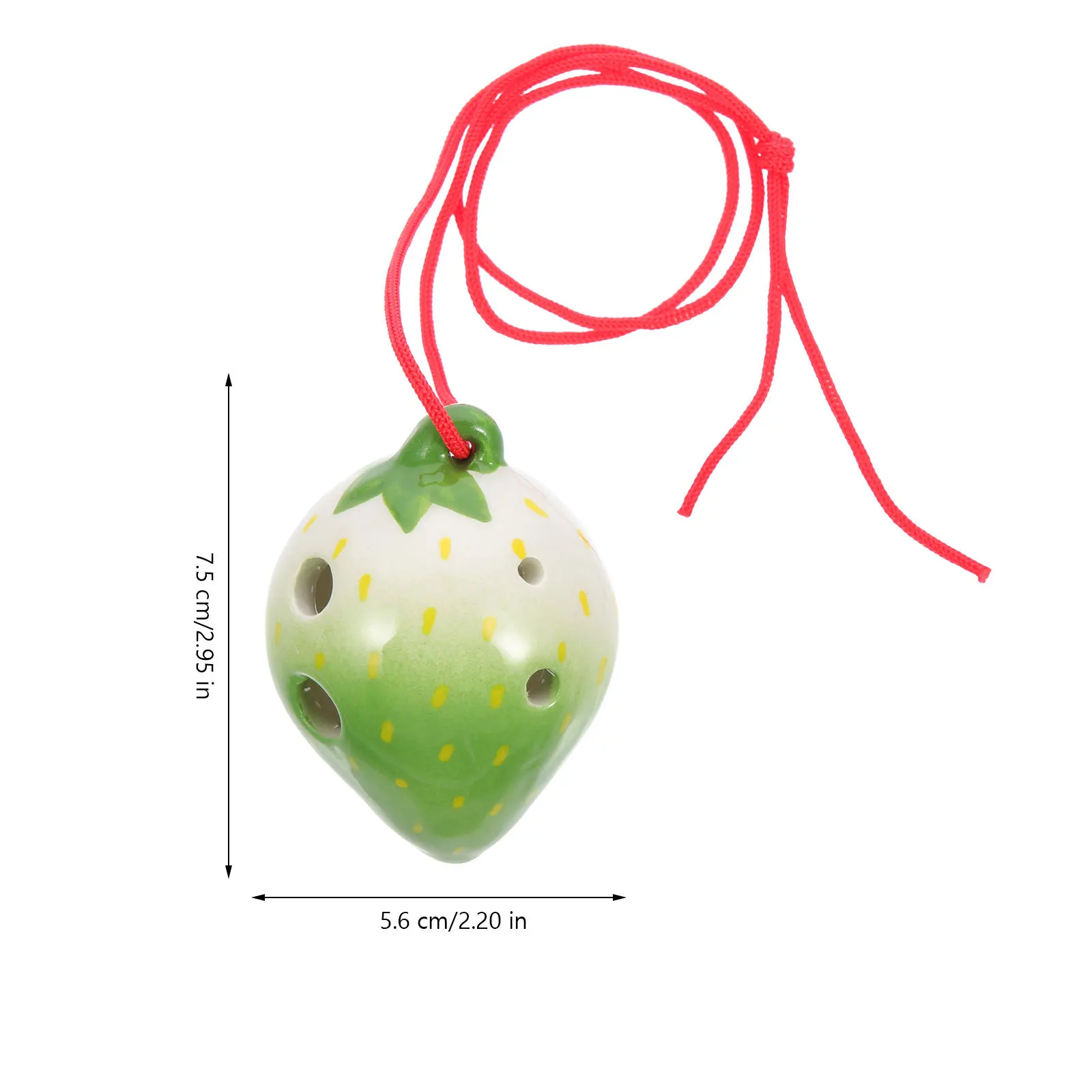 السيراميك 6 ثقوب الأكرينا الفراولة على شكل مبتدئين ممارسة أداة الرياح المحمولة خفيفة الوزن الكرتون الموسيقية هدية ل
