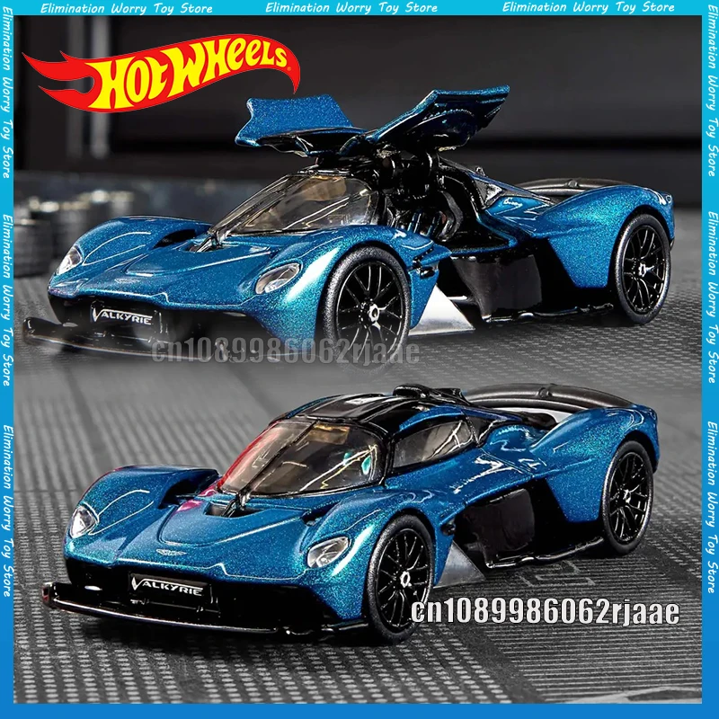 

Hot Wheels Elite 1:64 Aston Martin Valkyrie Diecast Car Model Metal Body Real Riders Collectible For Car Hobbyists Collection