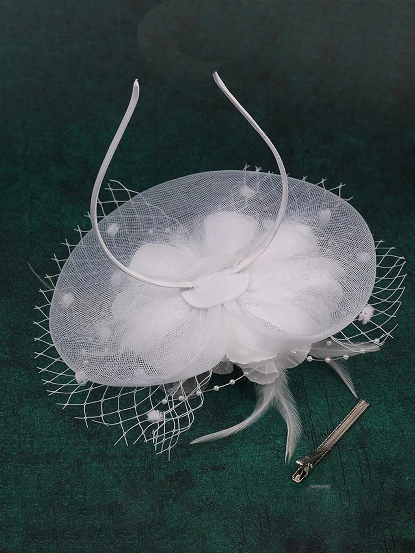 1PCS Fascinators Hat Kentucky Derby Tea Party Headwear For Women Girls Flower Mesh Ribbons Feathers Headband