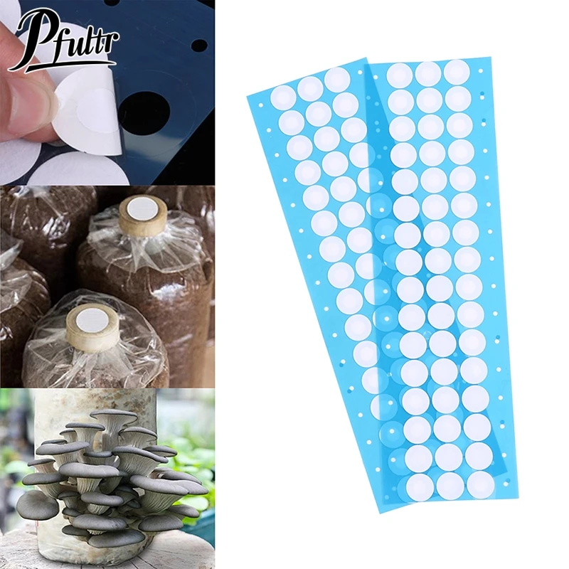 48Pcs/set Hydrophobic Breathable Membrane Sterile Mesh Membrane Filter Laboratory Supply Sterile Lid Mushroom Cultivation