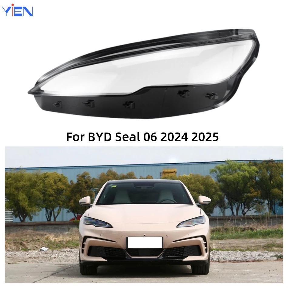 

For BYD Seal 06 2024 2025 Car Internal Spare Parts Lampcover Caps Headlight Glass Car Front Headlight Lens Cover Lights Shell