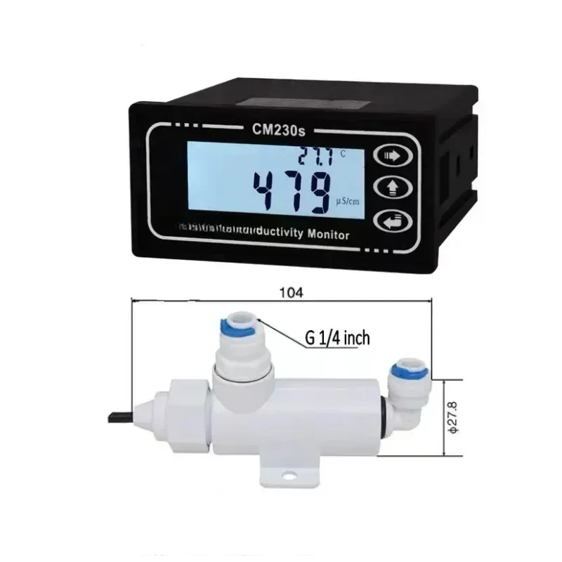 Medidor de Condutividade Online Instrumento Tds Eletrodo de Condutividade ce Substituir Monitor de Água Pura Cm230s
