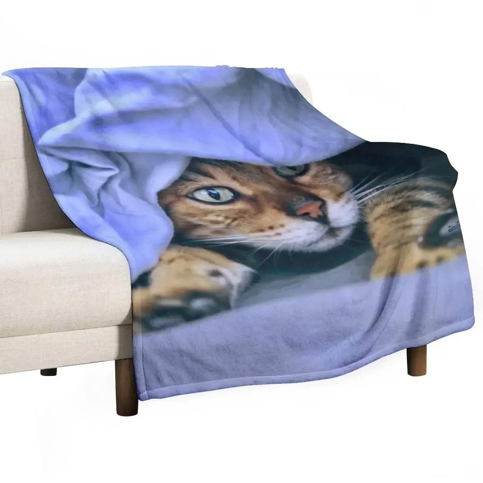 

Cat in the nest / Swiss Artwork Photography Throw Blanket Sofa Throw Sofa Vintage Blankets