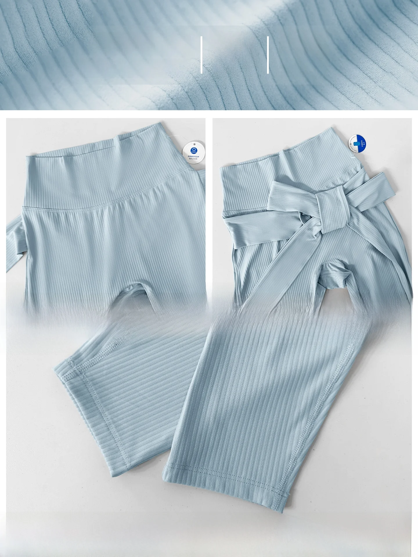 Fitness-Hose mit hoher Taille, Damen-Yoga-Hose, enge elastische Sporthose, Lauf-Oberbekleidung, Bandage-Design, Po-Lifting