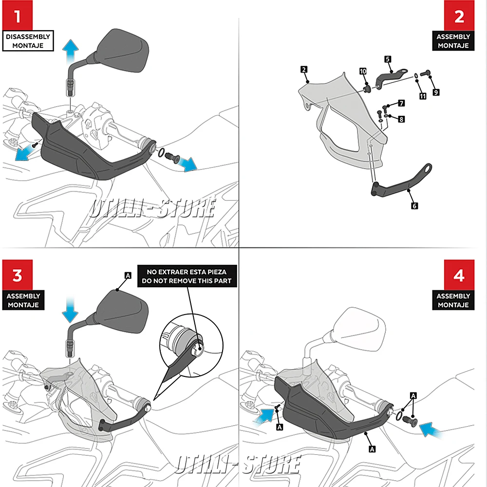 New Hand Shield Protector Windshield Hand Guard Extension For HONDA XADV750 X-ADV 750 CRF1000L CRF 1000 L Africa Twin 2020 2019