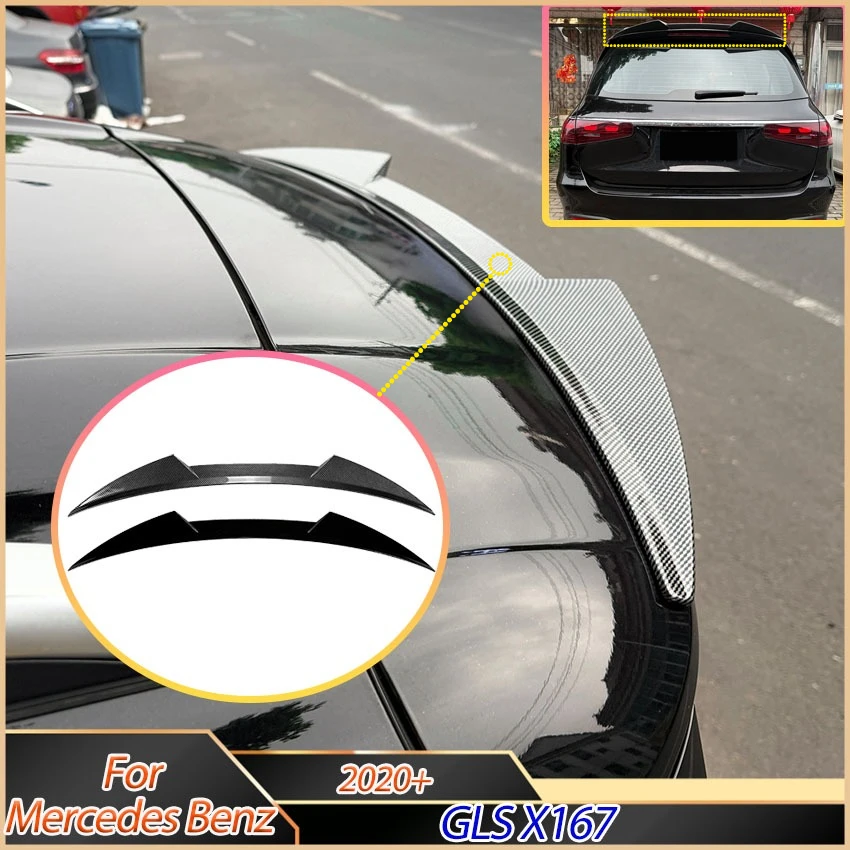 Heckspoiler für Mercedes Benz GLS X167 2020+ Heckklappenspoiler Dachspoiler Heckflügel Fester Windspoiler Autozubehör