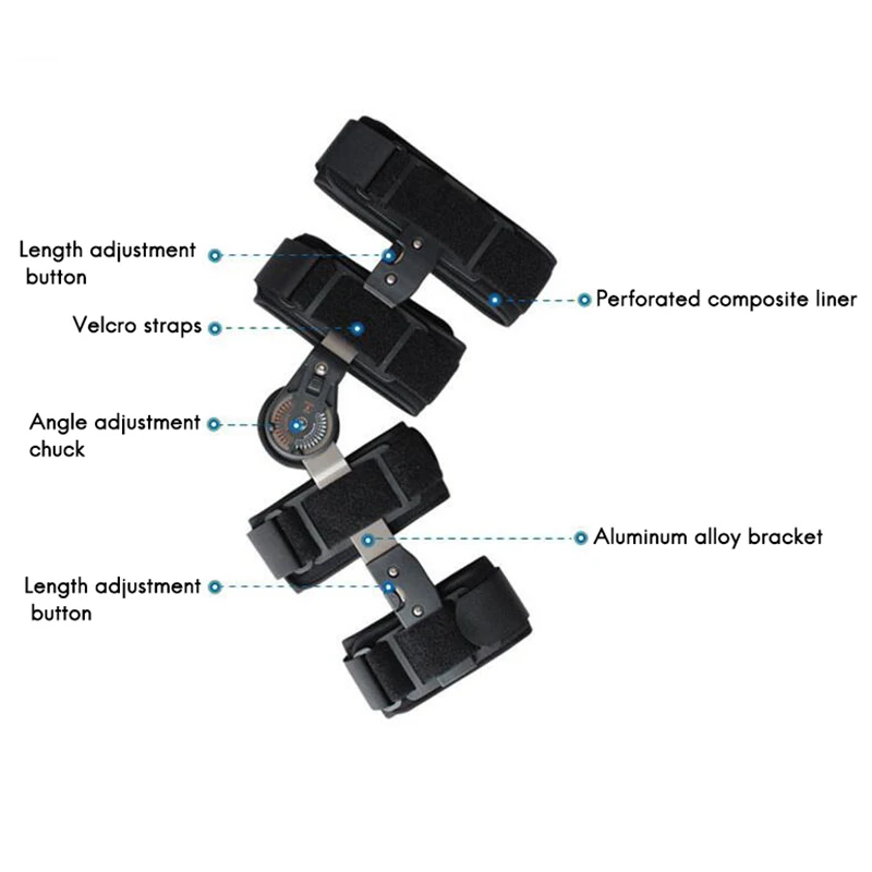 Hinged Immobilizer For Knee Brace With Hinge Adjustable Recovery Support For Orthopedic Rehab Post Op Meniscus Tear Leg