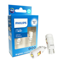 Philips LED T10 W5W Ultinon Pro6000 4000K 6000K White Bright Car Interior Lamps Turn Signal No Flash Flickering Error Free