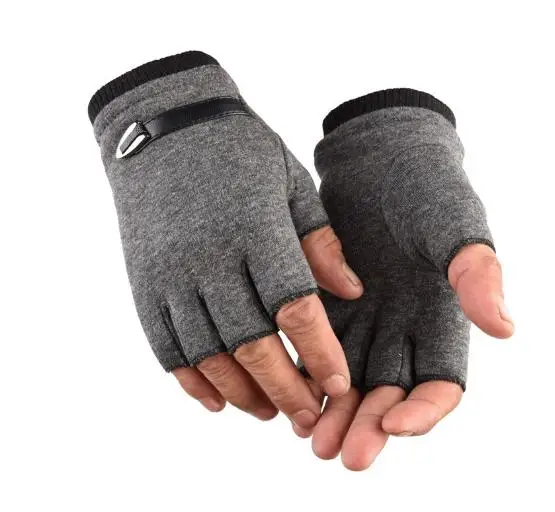 

1pcs 1 Pair Thermal Half Finger Gloves Winter Warm Driving Cycling Gloves For Outdoor Sports Durable Antislip Hand Protection