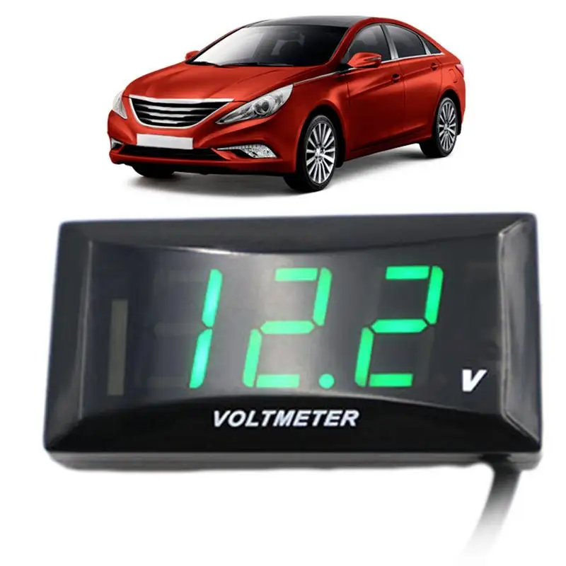 

Car Voltage Meter Waterproof Car Voltmeter Display LED Display DC 12-150V Universal Car Battery Voltage Monitor Automotive