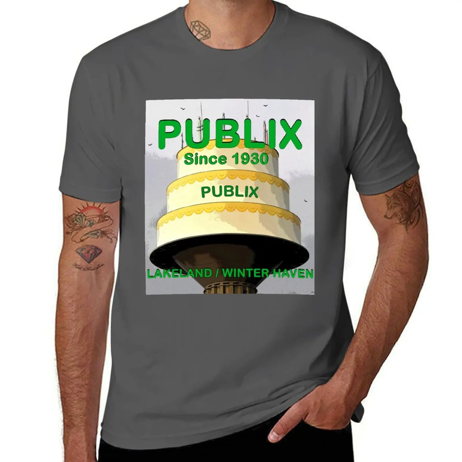 

Publix super market Florida poster work 1 T-Shirt man t shirt luxury essential t shirt T-Shirt
