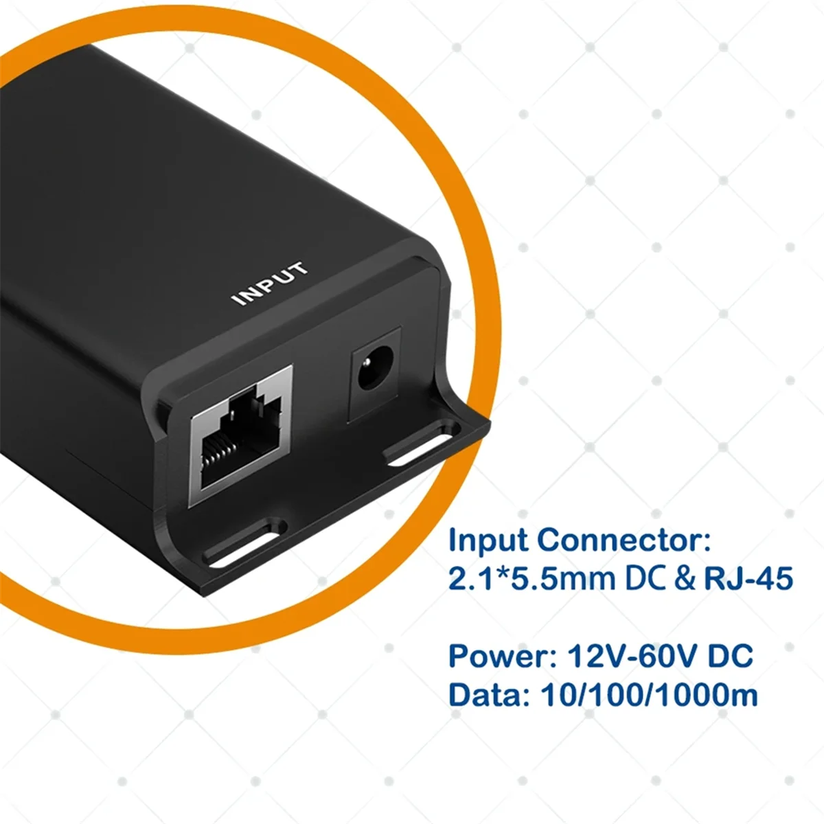 Gigabit PoE Injector 12V to 24V PoE Converter for Solar Conversions 12-60V Input 24V Passive PoE Output for MikroTIk