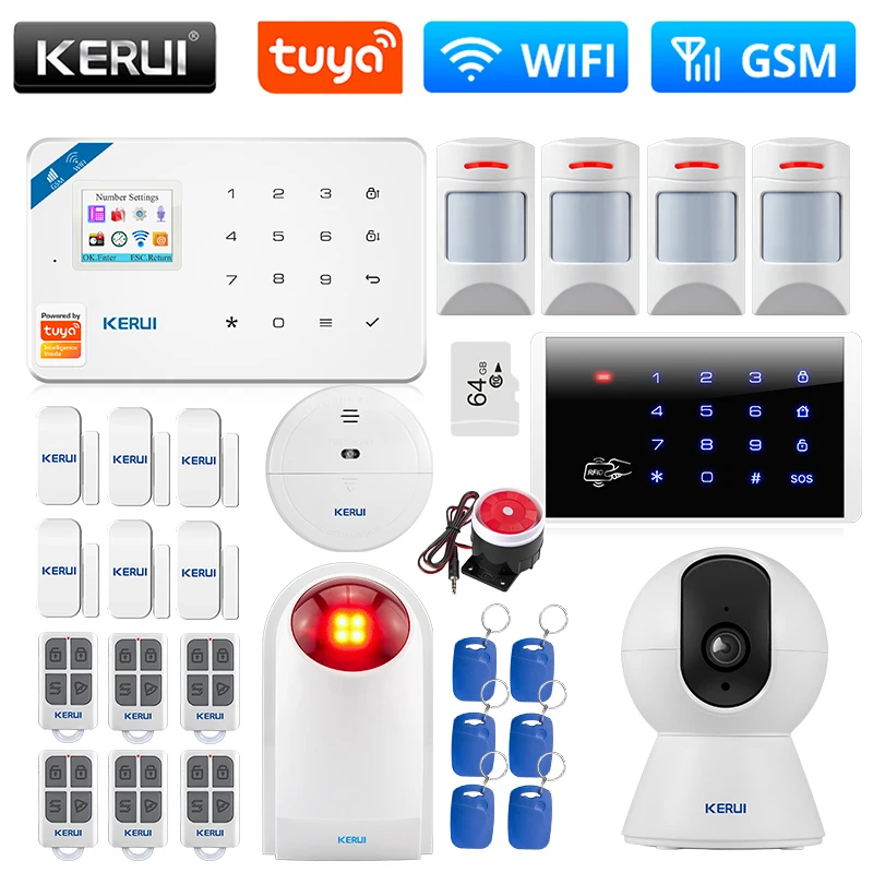 

KERUI W181 WIFI GSM Alarm System Tuya Smart APP Phone Remote Control Home Security Wireless PIR Motion Detection Alarm Kit