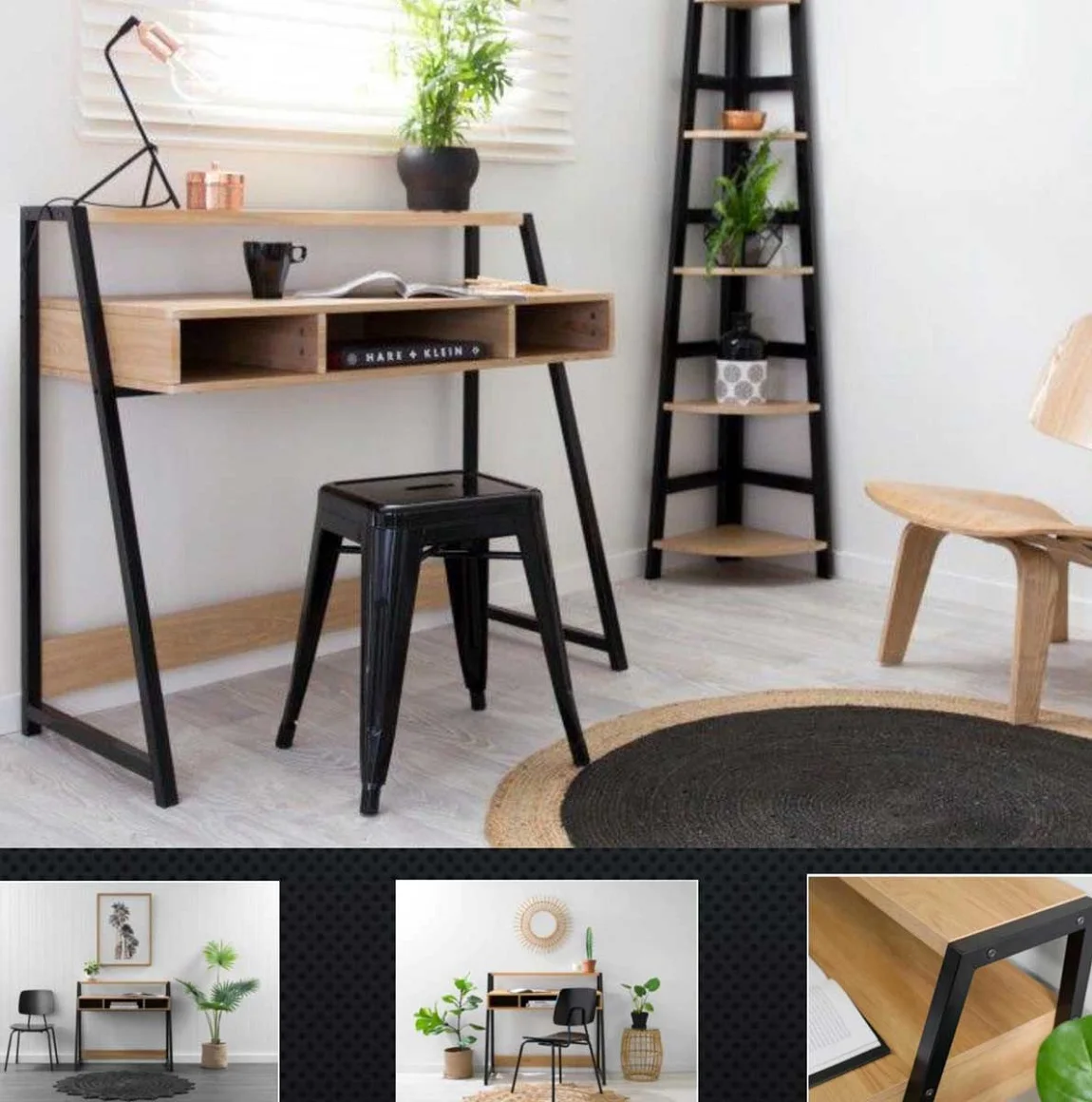 Office Furniture Modern Elegant and Wooden Design Right Angle Computer Desk