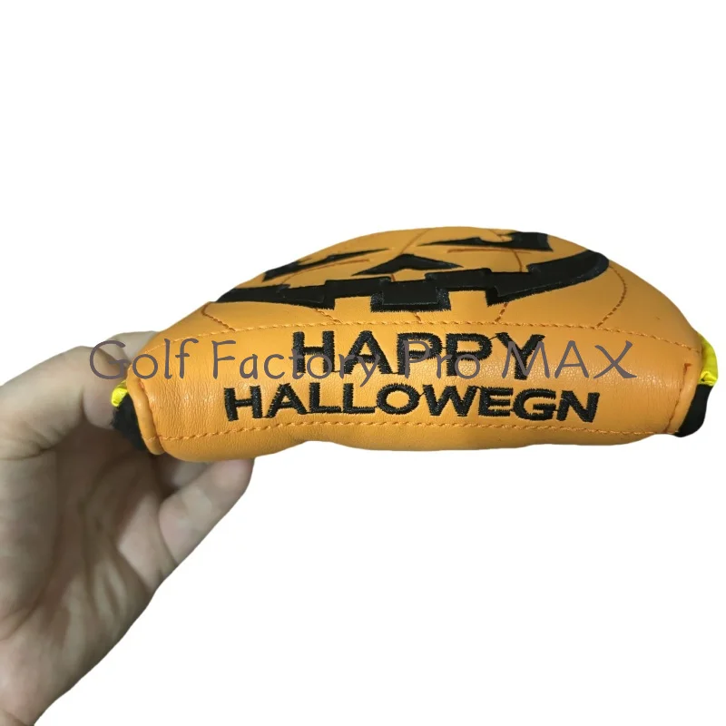 Pumpkin Knock Em Dead Golf Club Mallet Putter Headcover Shop Boys T Crown Design Sports Golf Clun Mallet Putter Cover