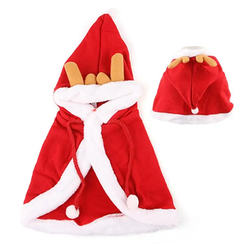 

Christmas Cat Dog Costume Santa Cosplay Pet Christmas Cape Dress Up Clothes Red Scarf Cloak Props Pets Festive Holiday Apparel