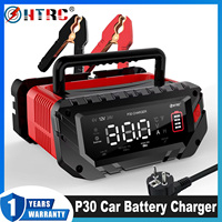 HTRC 30A Car Battery Charger 6V/12V/24V LiFePO4 Car Charger for Lithium AGM GEL Lead-Acid Battery Charger for Car Motorcycle