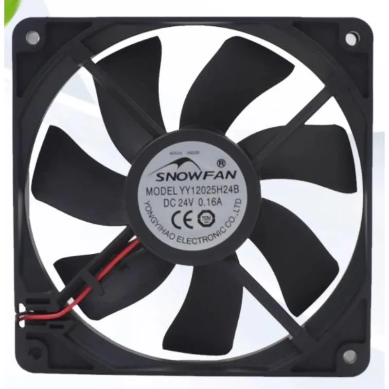

For SNOWFAN YY12025H24B 24V 0.16A 12CM 12025 Cooling Fan 120x120x25mm