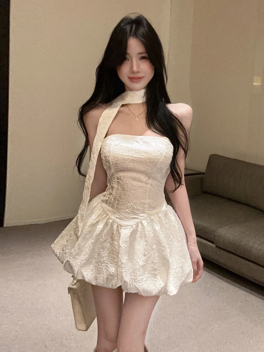 

Ele Girl Celebri One-oulder Sa Dr Small Size Sexy Slim Bouffant Dr Ci Commute A-Line Silhouette Polyester F...