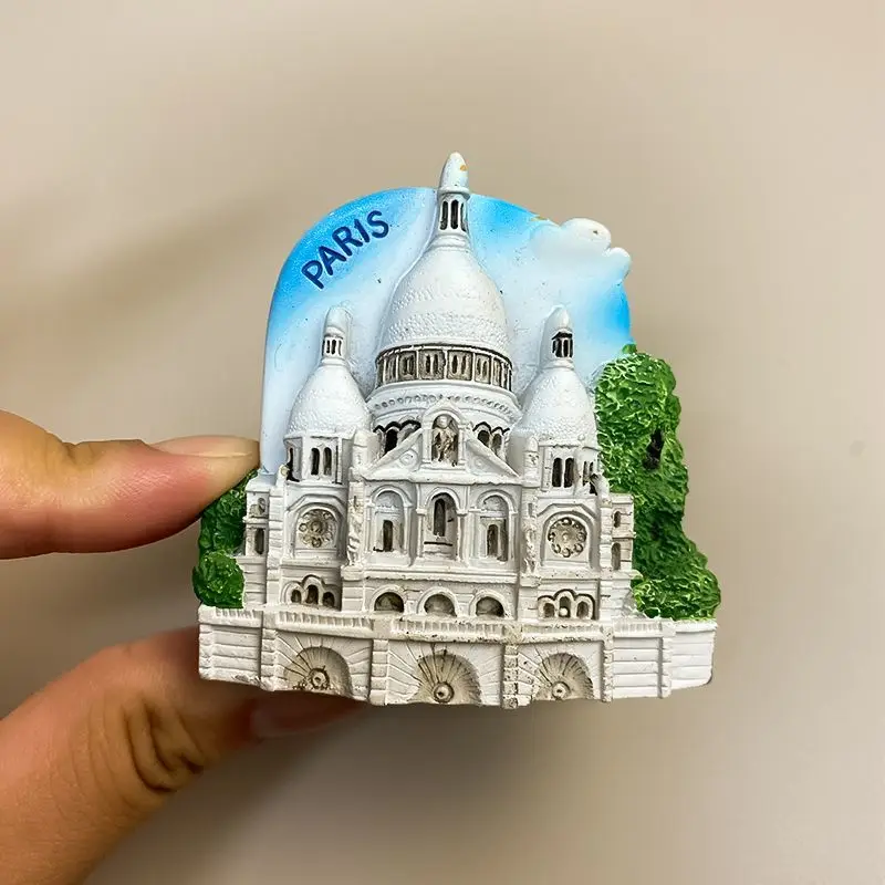 

France Notre-Dame de Paris Tourist Souvenir Refrigerator Magnet Creative Home Decoration 3D Resin Gift
