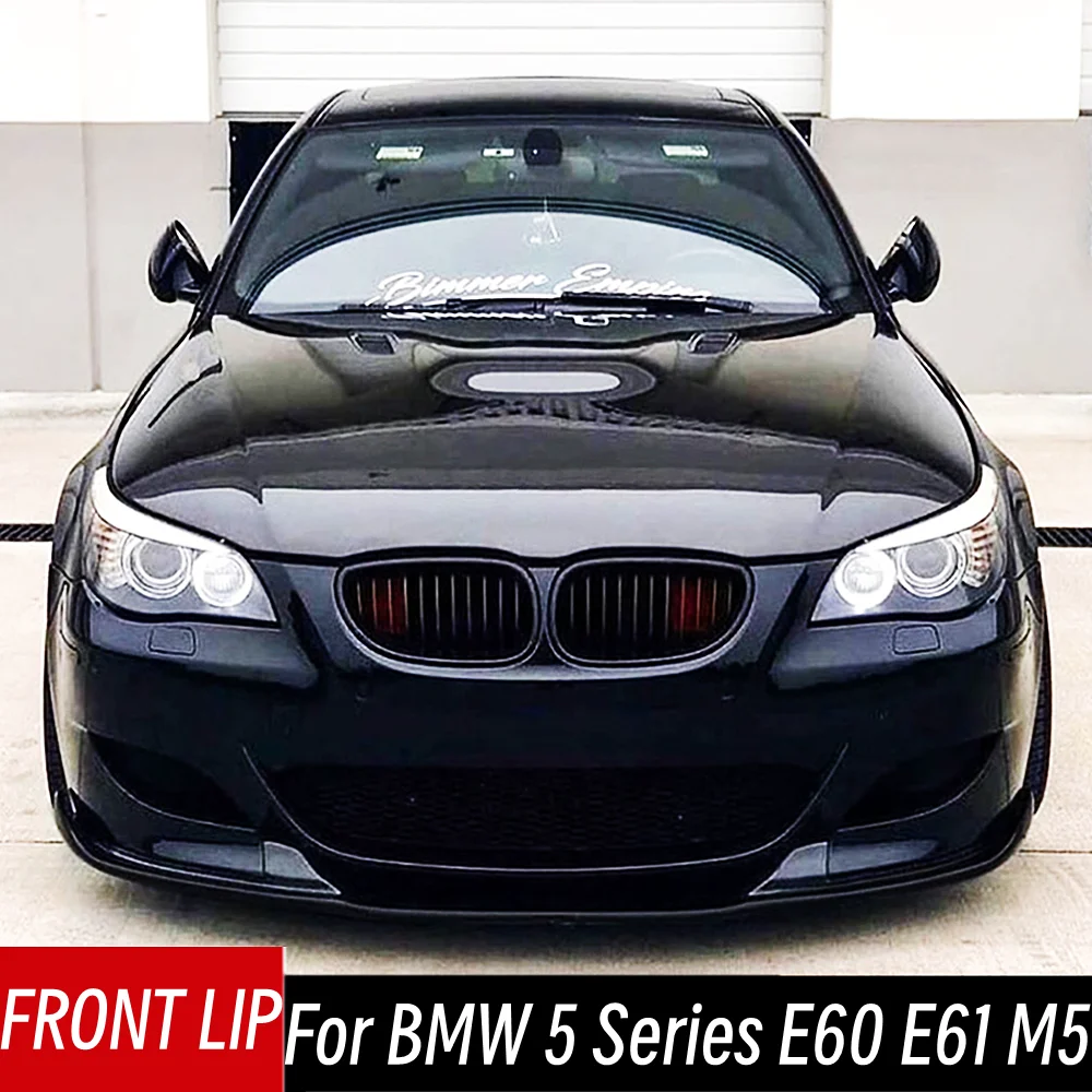 

For BMW 5 Series E60 E61 M5 2005-2010 Bodykit Car Front Bumper Splitter Lip Chin Spoiler Diffuser Exterior Tuning Accessories