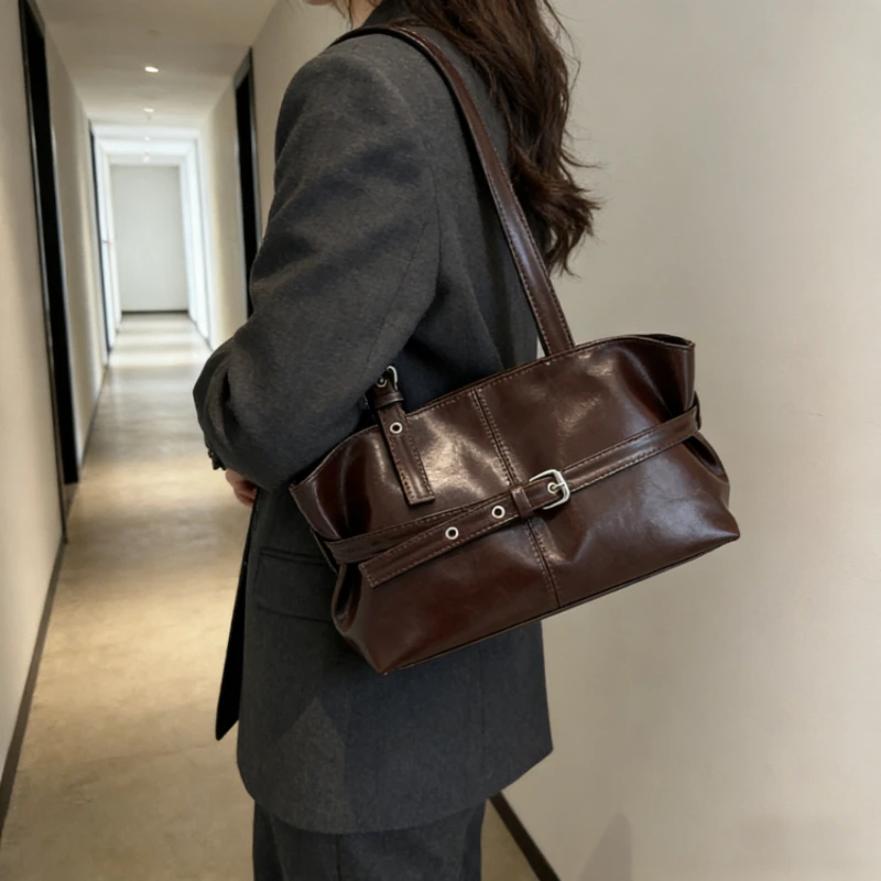 Neue Koreanische High-End-Umhängetasche für Pendler mit Großer Kapazität, Modische Nischen-Handtasche, Vielseitige Allzweck-Pendler-Tasche