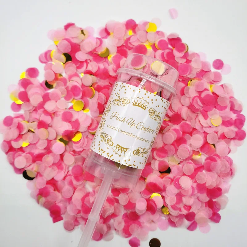 Rich colors Push Pop Confetti Poppers Cannons for Baby Shower Event Party Supplies Wedding Birthday Party Decoration