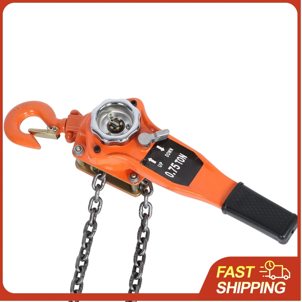 

Цепной тельфер 0.75т, оранжевый, с храповым механизмом, для подъема грузов, 3 метра