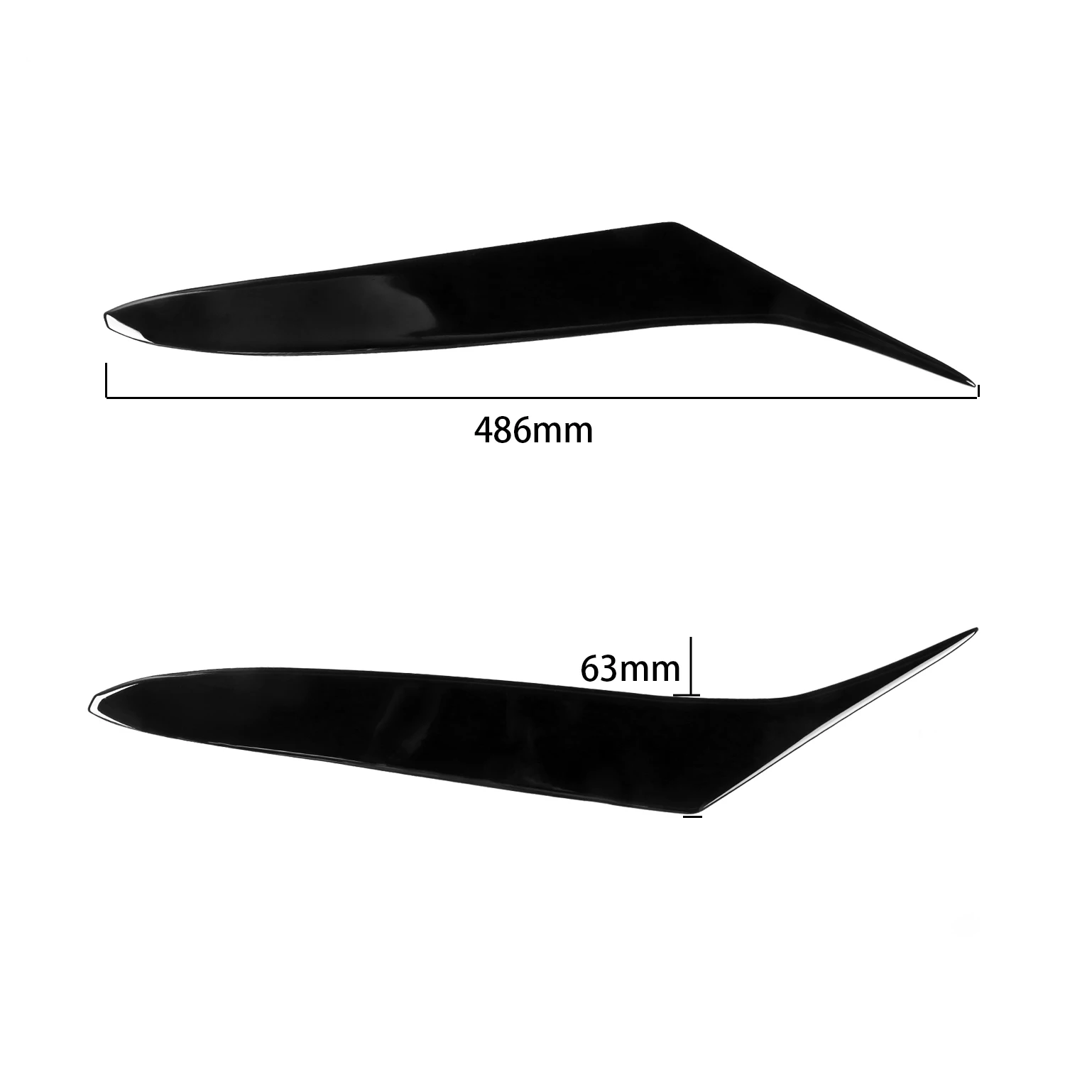 Car Front Headlight Eyebrow Eyelid Eyelash Cover Trim Piano Black Sticker For Mazda RX8 Coupe 2004-2008 Exterior Accessories