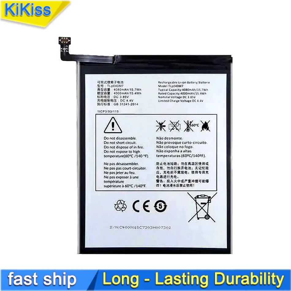 

4000Mah Reliable Replacement For Alcatel Joy Tab2 Tab 2 Tlp040m7 Tablet Battery