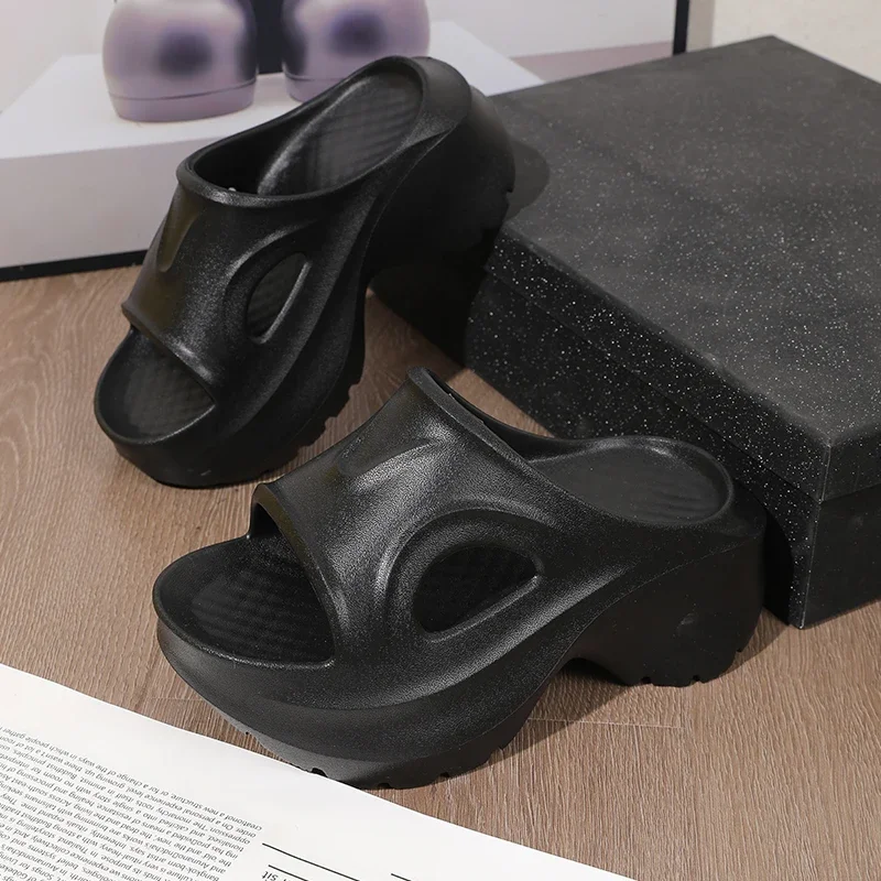 Open Heel Comfort Ladies Summer Flat Slippers Anti Slip Relaxed Wearing Student Daily Outdoor Leisure Rest Shoes