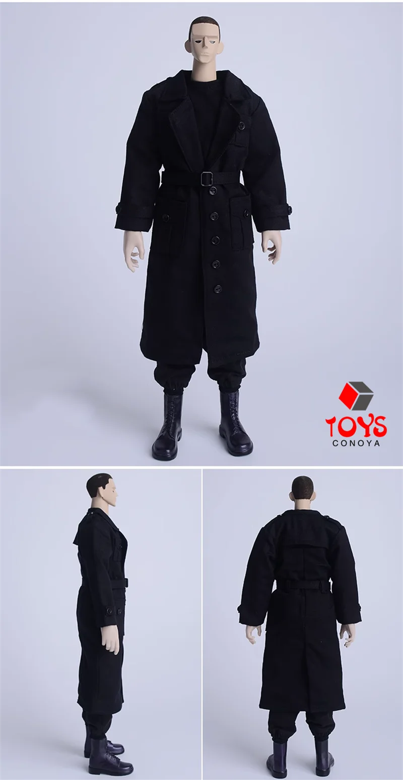 ATSTORY 1/6 Scale British Long Windbreaker Coat Clothes Model Fit 12