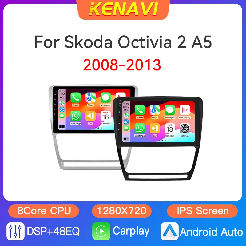 

Car Stereo Radio Multimedia Video Player For Skoda Octavia 2 A5 2008-2013 GPS RDS DSP FM Wireless Carplay Android Auto Head Unit