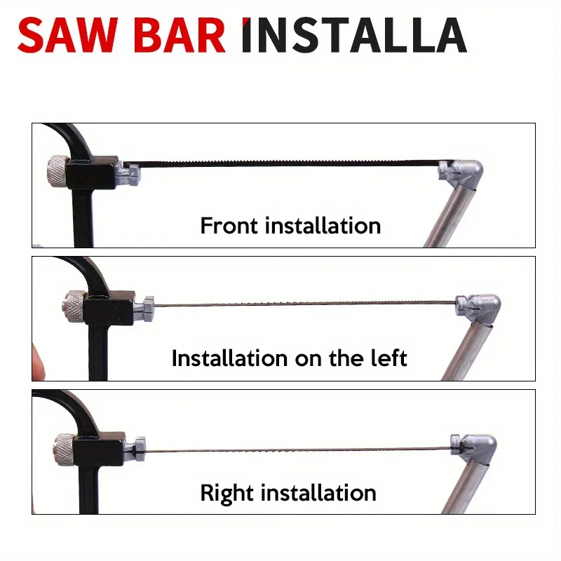 8in1 Saw Multi Purpose Hand DIY Steel Saw Metal Wood Glass Saw Kit 6 Blades Woodworking Metalworking Model Hobby Tool image 6