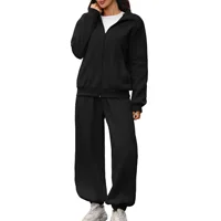 Women's 2 Piece Tracksuit Set Full Zip Lapel Sweatshirt and Jogger Pants Casual Loose Fit Sportswear Lounge Outfits - Image 5