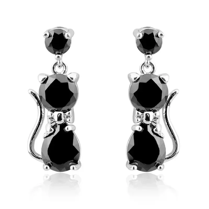 2025 أقراط أوروبية وأمريكية راقية على شكل قطة، إكسسوارات قطط أنيقة ومتعددة الاستخدامات