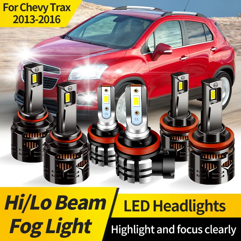 

2PCS For Chevy Trax 2013-2016 9005 HB3 LED Headlight Bulb H11 Super Bright CSP Auto Driving Headlamp Hi/Lo Beam Lamp Fog Bulbs