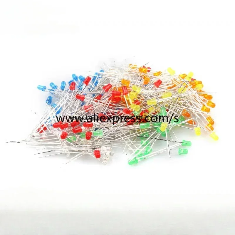 50PCS 5mm 3mm Light Emitting Diode Led Red/Green Hair Green/Blue/Yellow Yellow/Orange/White Light Led Luminotron