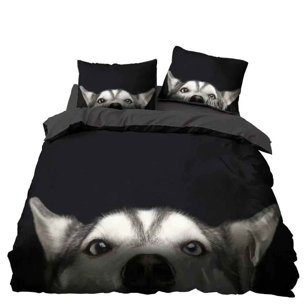 Dream NS Dog Cat Bedding Set Home Textiles Duvet Cover Set Bedclothes 2/3PCS Bedding Set Twin Single Boys Adult New Year Gift