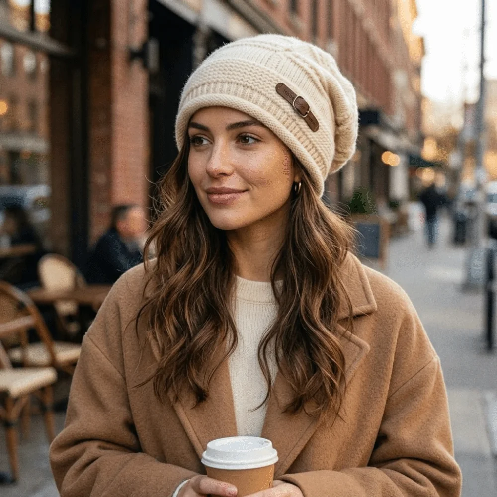 Face Slimming Lightweight Slouchy Beanie Thickly Lined Soft Brimless Hat Hand Washable Warm Winter Knit Cap Festival 3