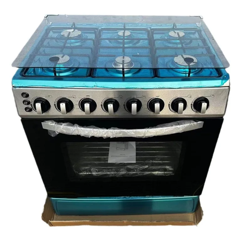 British electric freestanding 6-air duct 120L multi-function household oven with integrated baking pan