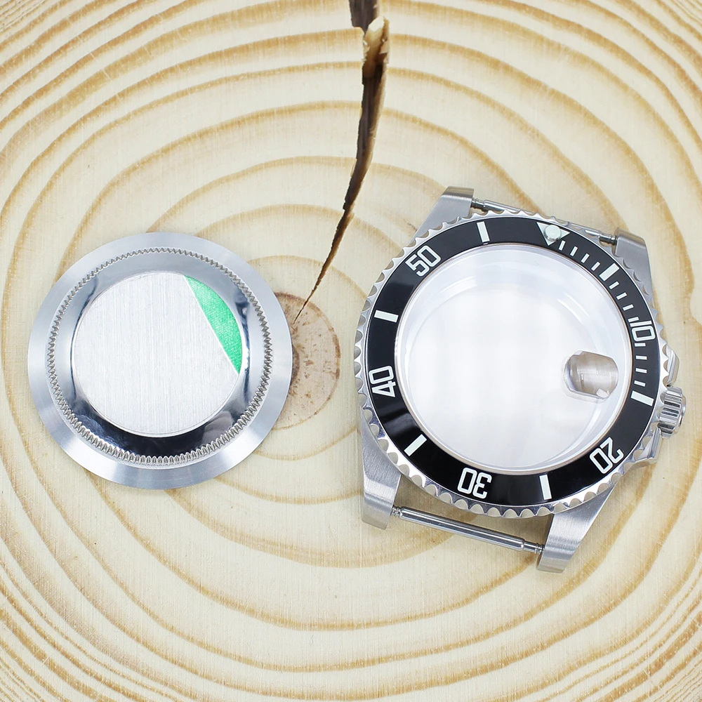 NH35 40 مللي متر ساعة حافظة الفرعية أسود أزرق السيراميك إدراج ل NH34 NH35 NH36 NH38 8205 ETA 2824 PT5000 ساعة يد تعمل بالحركة الفولاذ المقاوم للصدأ